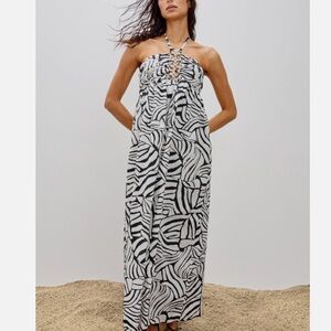 Rails x Lspace Black & White Palazzo Dress NWT Small